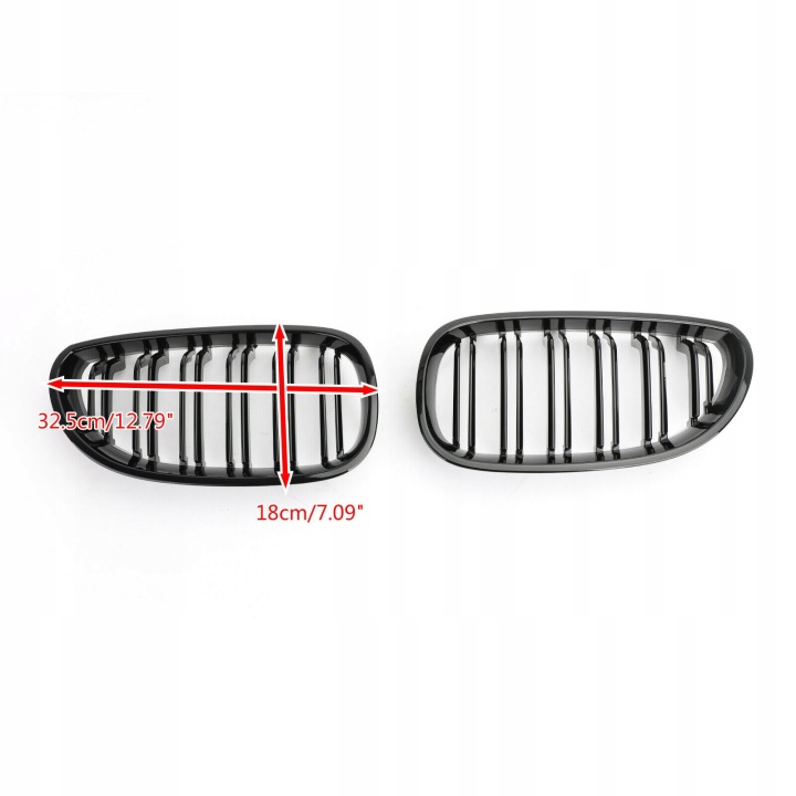 GRILLE AUTOMOBILE CALANDRE GAUCHE RÉSERVOIR DOUBLE ZEBRO BMW 5 E60 E61 2004-2009