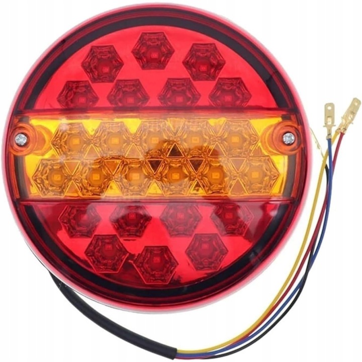 2PCS PHARE ARRIÈRE COMBINÉ LED DIODE AMPOULE REMORQUE RONDE 12/24V