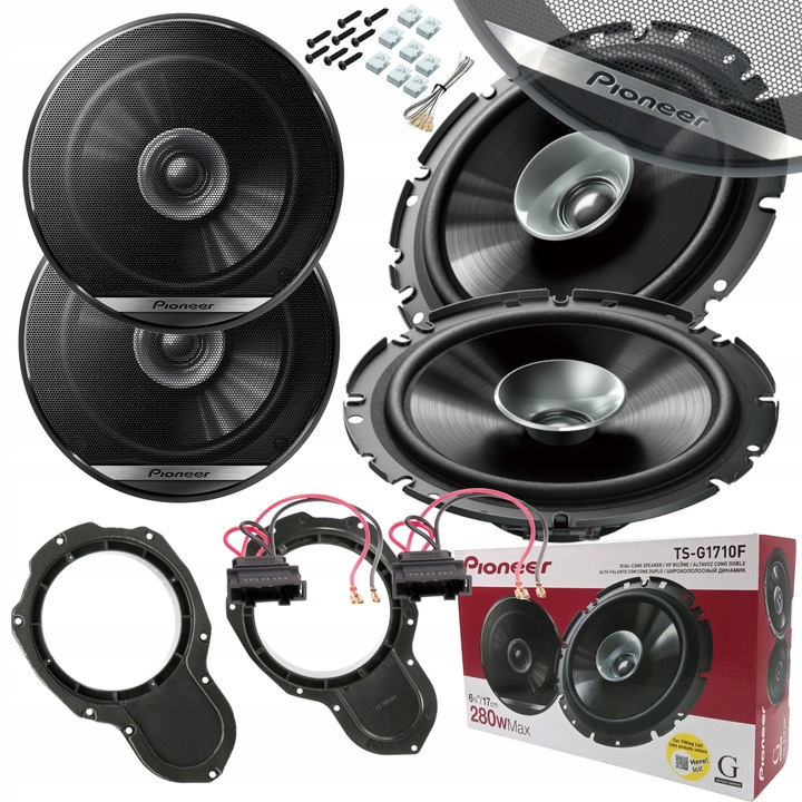 4 POTENTE ALTAVOCES DE AUTOMÓVIL PARA PIONEER VW PASSAT B6 B7 CC JUEGO PARTE DELANTERA PARTE TRASERA 