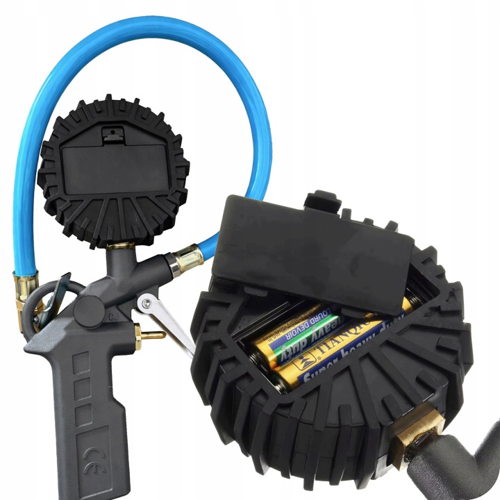 PISTOLET VERS POUR POMPE ROUES AVEC MANOMÈTRE ÉLECTRONIQUE NUMÉRIQUE LCD 0-16 BAR