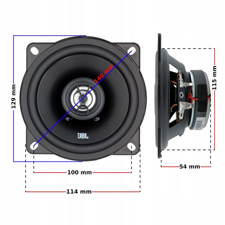 JBL ALTAVOCES DE AUTOMÓVIL PARA MINI COOPER ONE R50 R52 R53 13CM / 130MM 