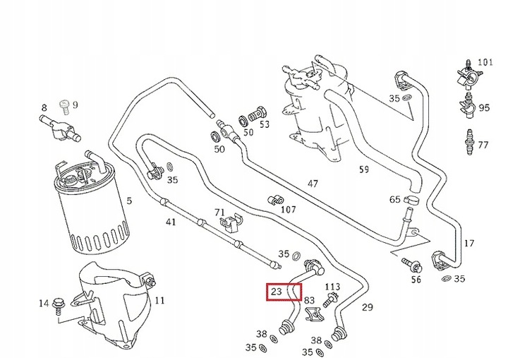 MERCEDES W168 W414 CABLE COMBUSTIBLES CDI CON 