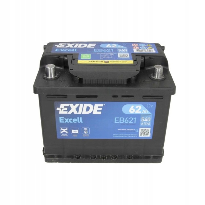 BATERÍA EXIDE EXCELL 62AH 540A L+ 