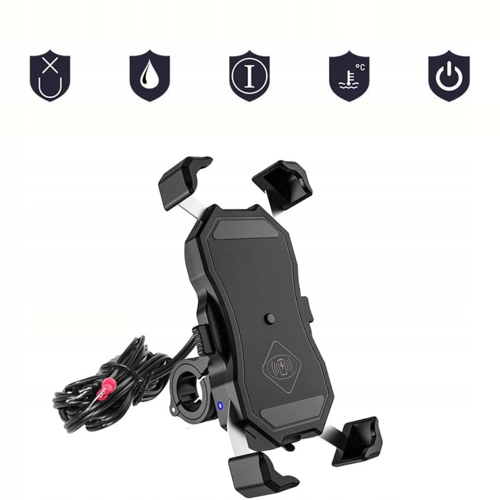 POIGNÉE AVEC CHARGEUR INDUKCYJNA 15W SUR MOTOCYCLETTE