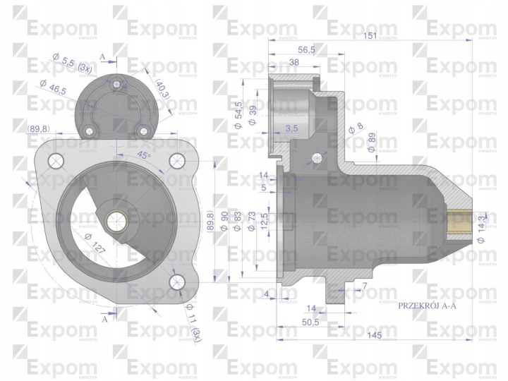 CULASSE DÉMARREUR MS175EX NEUF TYPE EXPOM KWIDZYN EUROPE