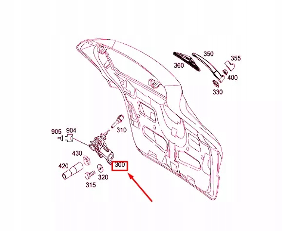 MERCEDES-BENZ B W245 REAR PANNEAU DOOR WIPER MOTEUR A1698201440 OEM