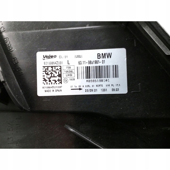 BMW 2 PIEZAS (F39) JUEGO FAROS 9851981 