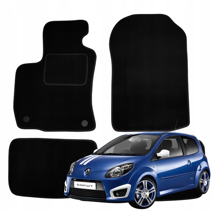 RENAULT TWINGO 2 ALFOMBRILLAS DE FELPA PARA AUTO 2007-2014 B 