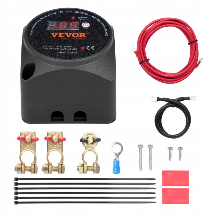 KIT RELAIS SPLIT CHARGE RELAIS ZMYSLU TENSION 12 V 140 A DOUBLE ISOLATEUR BATTERIES