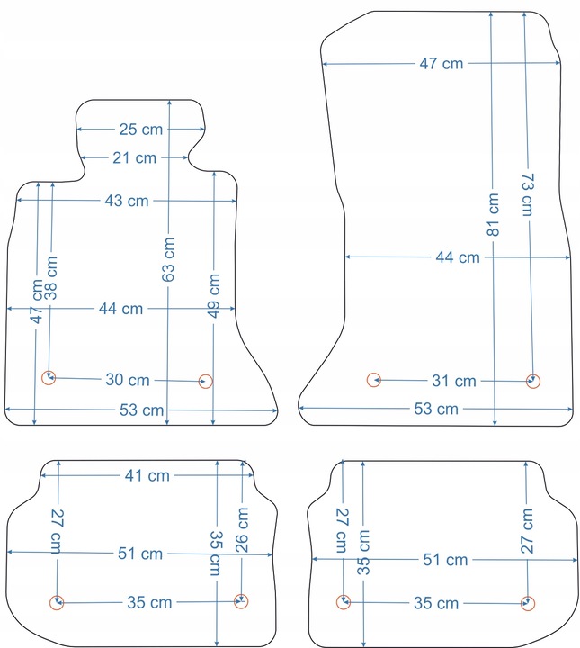 BMW SERIE 5 F10/F11 10-13R.DYWANIKI DE FELPA GOLD 