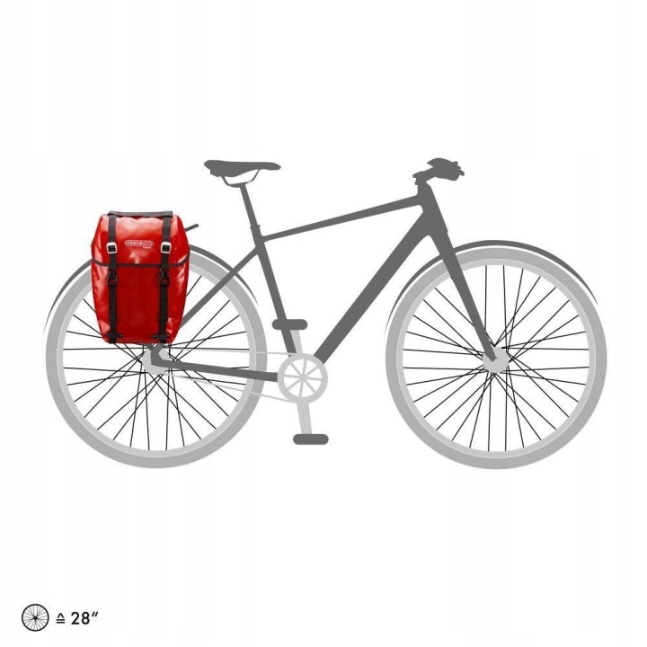 ORTLIEB SACOCHES ARRIÈRE BIKE-PACKER ORIGINAL RED 20L À