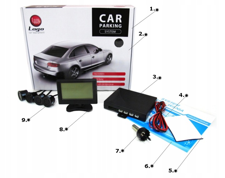 SENSORS PARKING LCD REAR SET PARKTRONIC 4 PCS. SENSORY SERWISOWE 