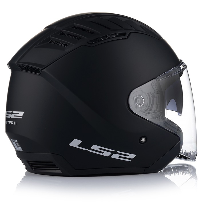 ABIERTO CASCO PARA MOTOCICLETA LS2 OF600 COOPTER II NEGRO MATT 22.06 + TAPAOBJETIVO 