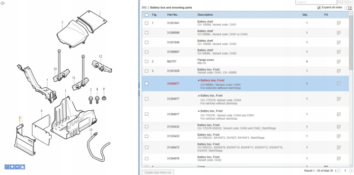 VOLVO XC60 2011 CARCASSES AKUMULATOROW