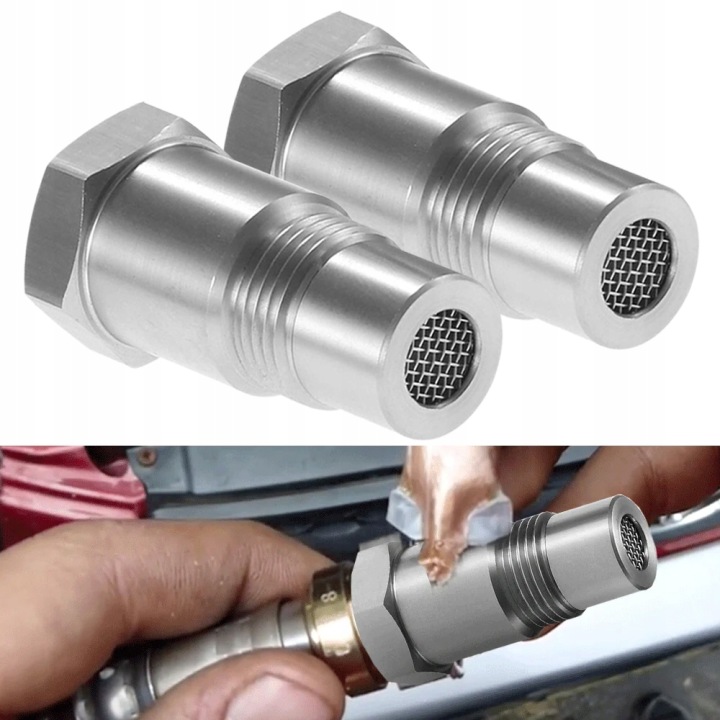 2 PCS ÉMULATEUR SONDE LAMBDA AVEC CATALYSEUR M18×1.5 SIMPLE MINI ACIER