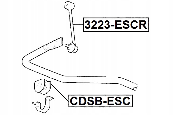 FEBEST BLOQUE SILENCIOSO ESTABILIZADOR CADILLAC ESCALADE 4WD 1997- EUROPA 