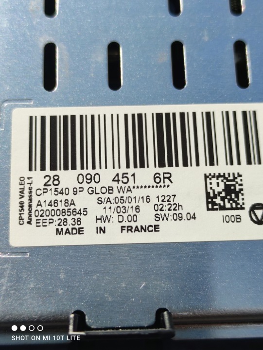 RENAULT TALISMAN NAVIGATION MONITEUR RADIO 280904516R 281151672R