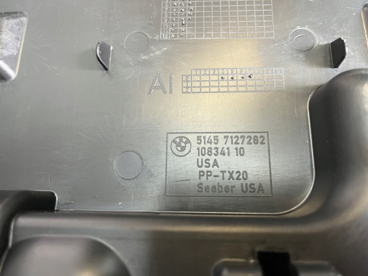 ORGANISEUR BOÎTE À GANTS NICHE PROTECTION BATTERIE BMW X5 E70 ORIGINE EN TRÈS BON ÉTAT