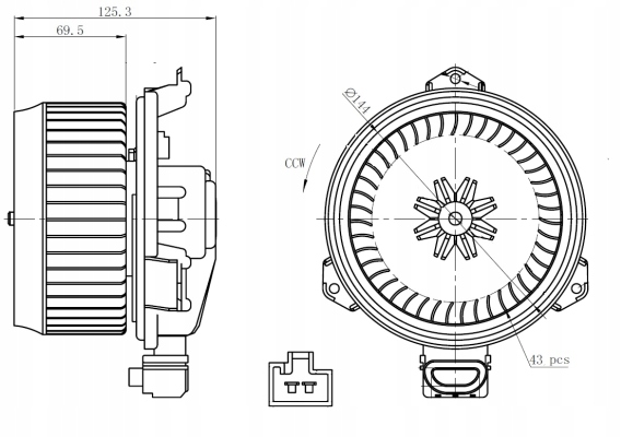 VENTILATEUR VENTILATEURS DAIHATSU CHARADE VIII SUBARU TREZIA TOYOTA URBAN