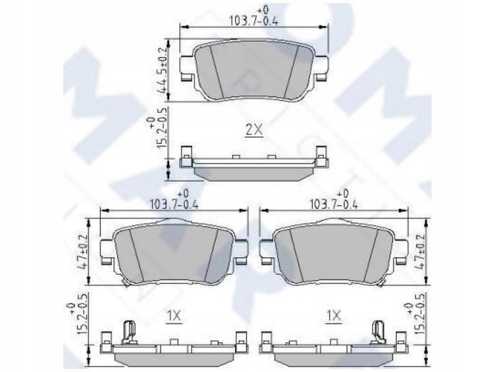 ZAPATAS PARTE TRASERA RENAULT KADJAR 1.2-1.6 15- 