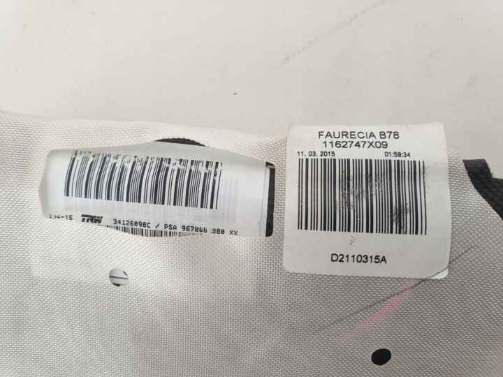 CITROEN C4 GRAND PICASSO II 13-19 COUSSIN AIR BAG DANS SIÈGE AVANT DROITE