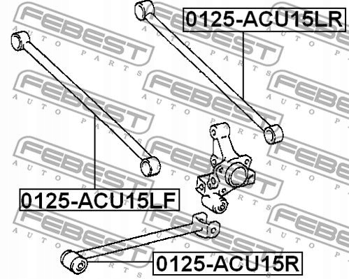 BARRE DE LIAISON LONGITUDINAL ARRIÈRE FEBEST 0125-ACU15R