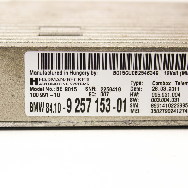 BMW 5 GT F07 2012 MODULE CONTRÔLEUR BLUETOOTH