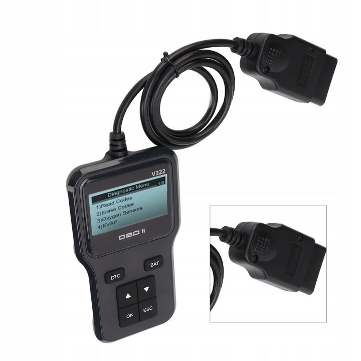 V322 ODB2 AUTOMATIQUE SKANER DIAGNOSTIC WYKRYWACZ USTEREK MV