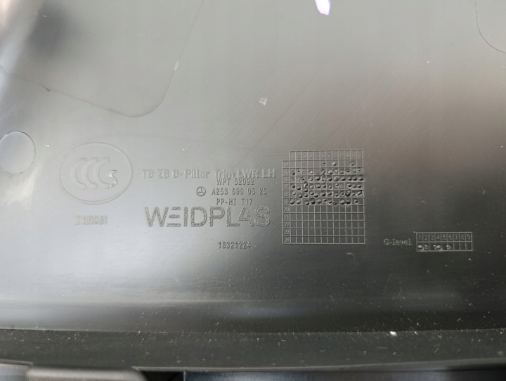 MERCEDES GLC 300 X253 POTEAU PROTECTION COLLECTEUR GAUCHE A2536900525