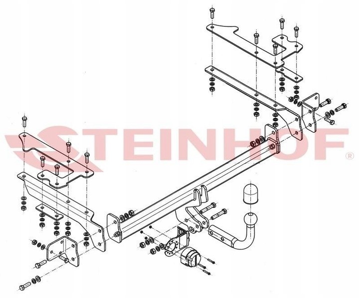 BARRA DE REMOLQUE GANCHO DE REMOLQUE HONDA CIVIC VII HATCHBACK 2000-2005 