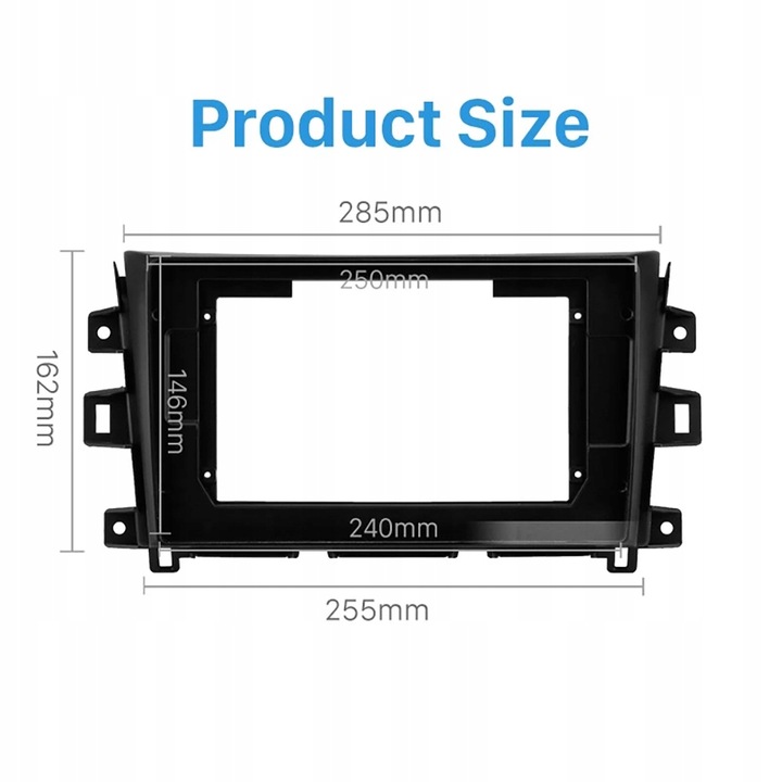 PARA NISSAN NAVARA 2014-2015 DVD STEREO BASTIDOR PLACA 