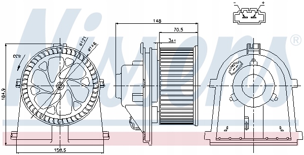 NISSENS MOTEUR VENTILATEURS AUDI A3 8L1 TT 8N3 8N9