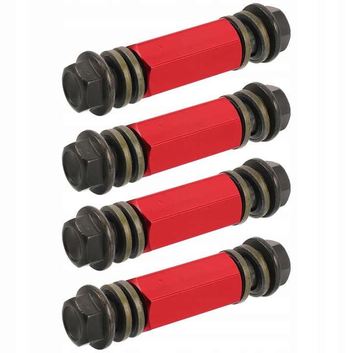 4 PCS ROUGE KIT PRZEDLUZEK VERS FILS FREINS MOTOCYCLETTE AVEC PIED HAUTE WYTRZYMALOSCI