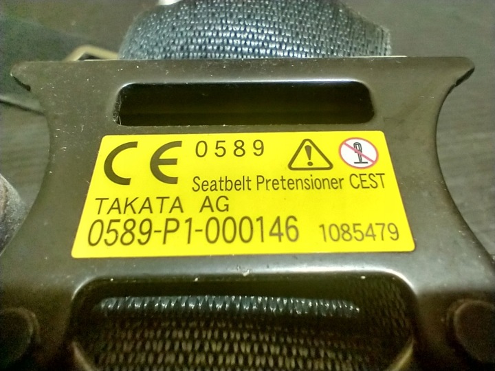 MAZDA 6 GJ CEINTURE DE SÉCURITÉ GAUCHE AVANT 12- TK-AH2-EH948