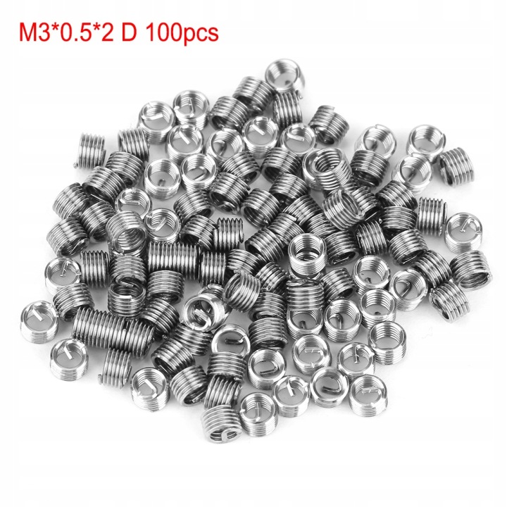 RESSORTS VERS RÉPARATION BOULON ACIER INOXYDABLE M3X0,5X2D 100 PCS