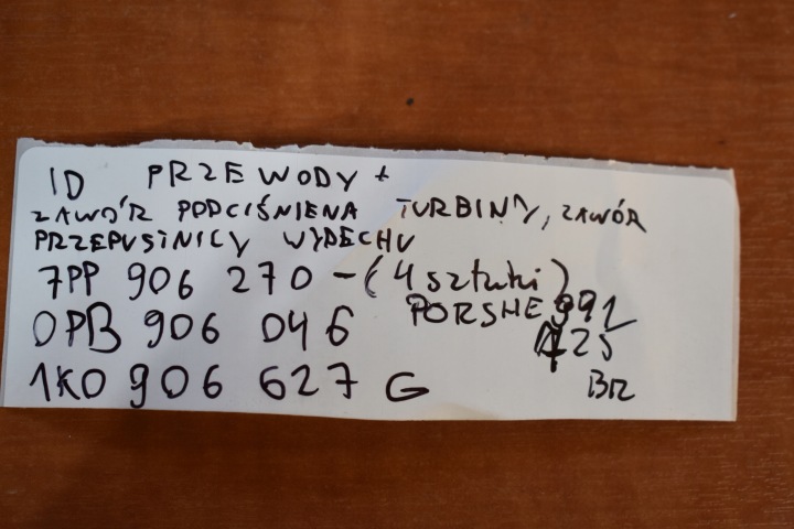 PARFAIT PRZEWODY+ZAWOR PRESSION TURBINY,ZAWOR PAPILLON DES GAZ PORSCHE 991
