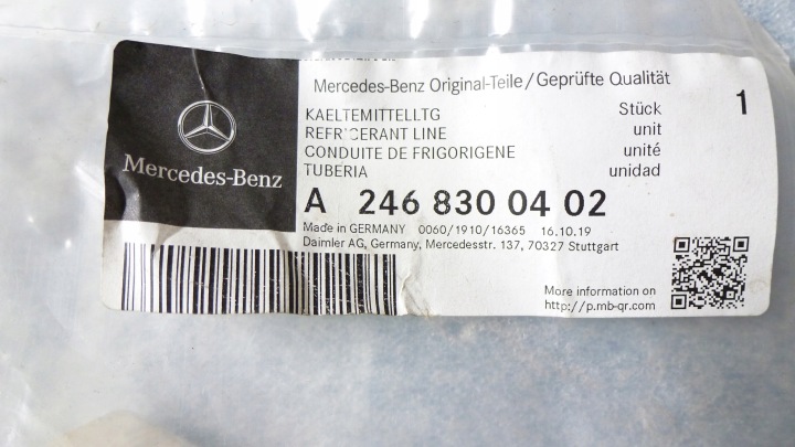 MERCEDES W176 W117 FIL CLIMATISATION A2468300402