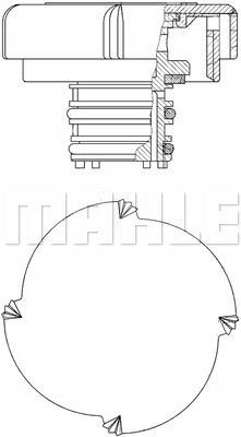 MAHLE CRB 21 000P COUVERCLE RÉSERVOIR LIQUIDE REFROIDISSEMENT