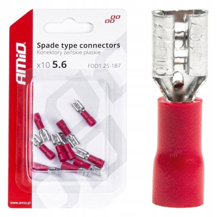 CONNECTEUR ISOLÉ SERRAGE PLAT 5.6M AMIO 03061