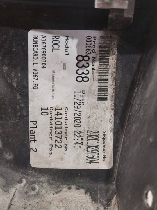 MOULURE SEUIL GAUCHE MERCEDES GLE W167 A1676900304