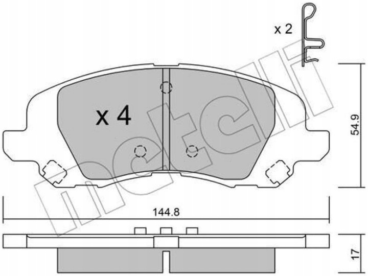 ZAPATAS PARTE DELANTERA JEEP COMPASS 2.0-2.4 09-17 PATRIOT 2.0-2.4 09-12 