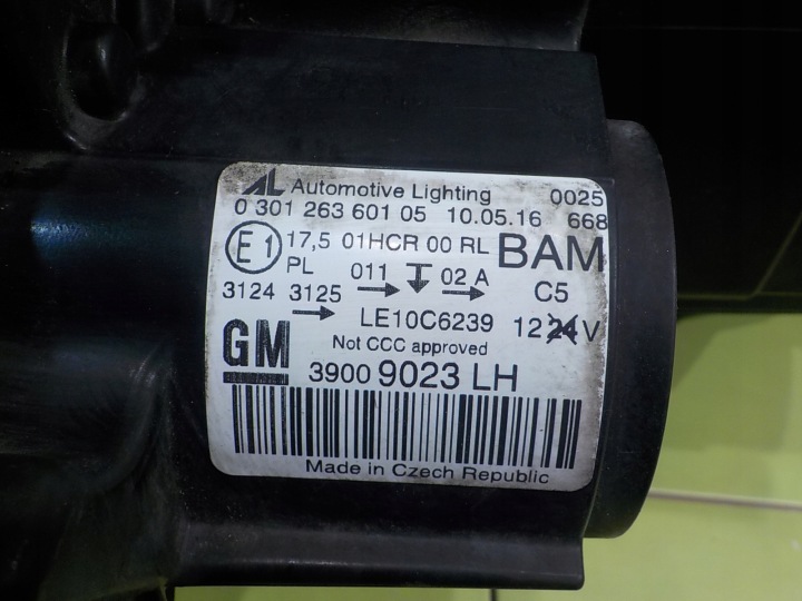 OPEL ZAFIRA C 1.6 CDTI 16R 5D PHARE GAUCHE AVANT 39009023LH