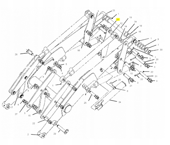 CONECTOR PLACA SUSPENSIONES LYZKI KOPARKO-LADOWARKI CAT CATERPILLAR SERIE C/D/E 