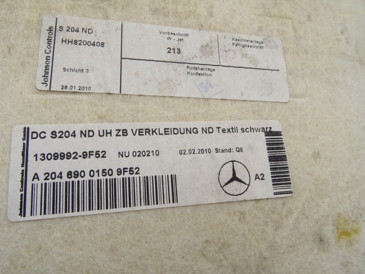 PAVILLON NOIRE CIEL DE TOIT A2046900150 MERCEDES C-KLASA W204 UNIVERSEL