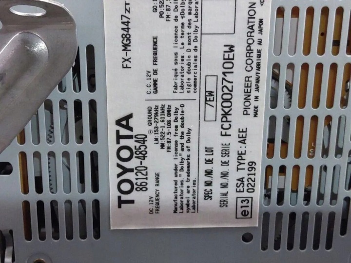 RADIO SANS NAVIGATION LEXUS RX (_U3_) 8612048540 3.3L HYBRID 155KW 2006