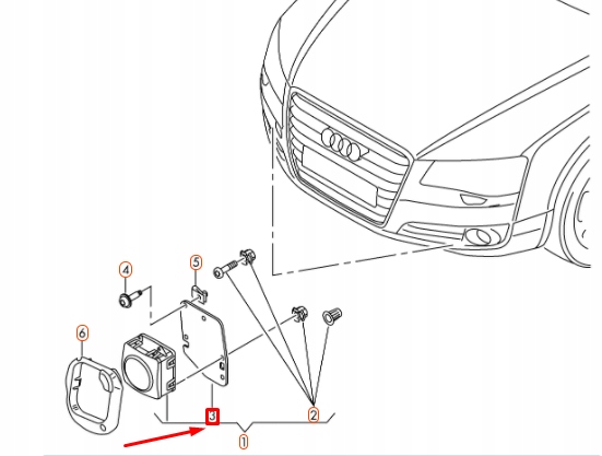 AUDI A6 C7 AVANT GAUCHE PLAQUE FIXATIONS CAPTEUR RADAROWY NEUF ORIGINALE