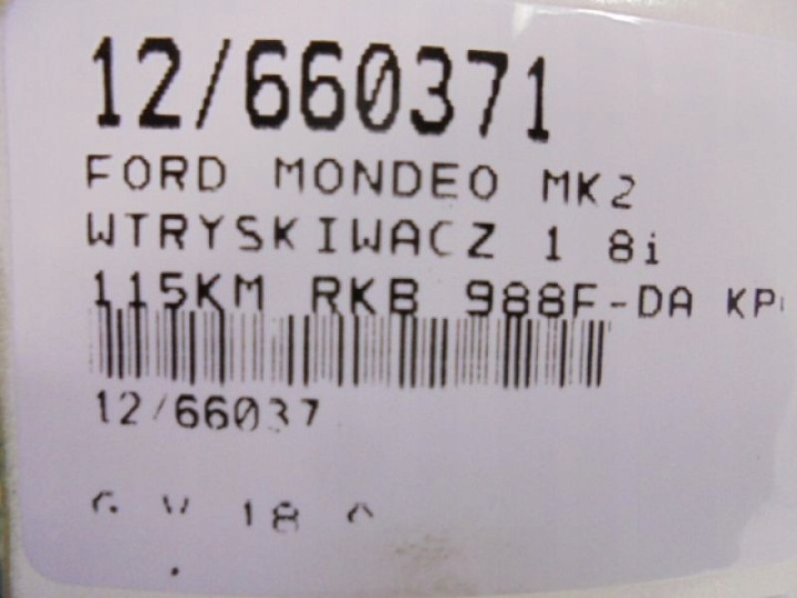 MONDEO MK2 INJECTEURS 988F-DA JEU 1,8 0280155819