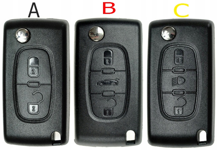 CITROEN C4 C3 C5 C2 BERLINGO LLAVE CONTROL REMOTO CUERPO 