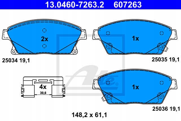 DISCOS ZAPATAS PARTE DELANTERA ATE VAUXHALL ZAFIRA MK 3 