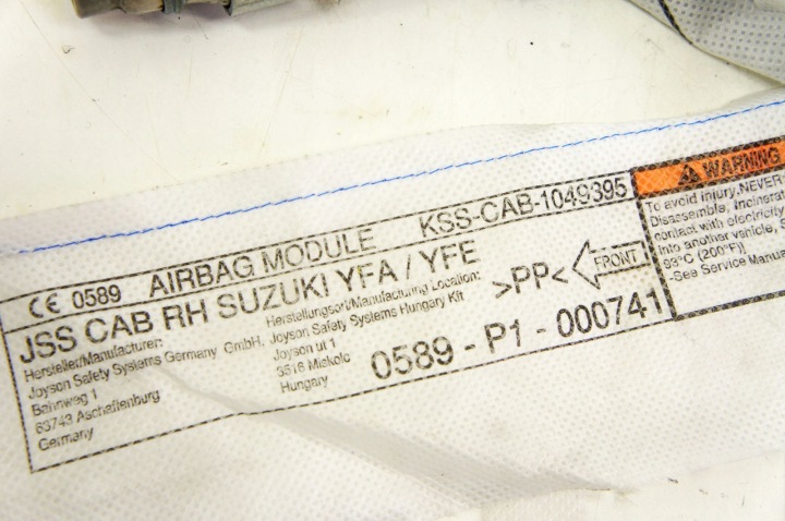 PZ152 SUZUKI VITARA III AIRBAG RIDEAU DROITE